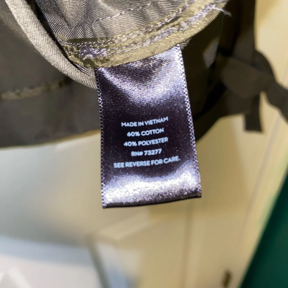 Simply Vera Vera Wang Dark Olive‎ Short Trench Coat - Picture 5 of 6